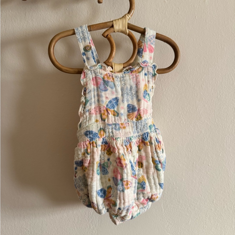 Angel Dear - Butterfly patch ruffle bubble - size 12-18mo